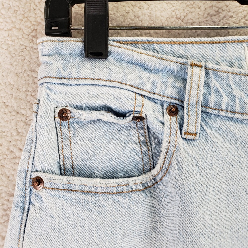 Abercrombie & Fitch The Baggy Low Rise Jeans Womens 26/2S Light Wash Y2K Skater - Picture 3 of 10